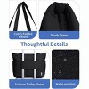 Narwey Puffer Tote Bag for Women Work with Laptop Compartment, Puffy Quilted Work Tote Bags for Travel Carry on Teacher Nurse - 2 of 4