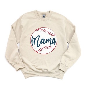 Simply Sage Market Women's Graphic Sweatshirt Mama Baseball - 1 of 3