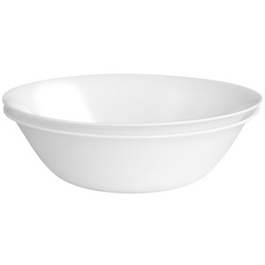 Ultra by Gibson 2 Piece 46oz Tempered Opal Glass Serving Bowl Set in White Shadow - 1 of 4