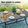 Captiva Designs 7pc Patio Dining Set with Rectangular steel table & Textilene Chairs - 2 of 4