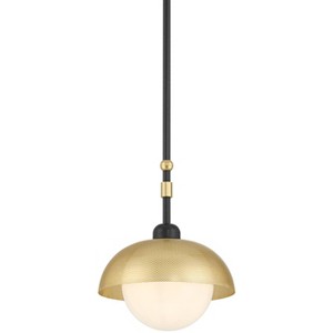 Possini Euro Design Possini Euro Siegel 8 3/4" Wide Black and Gold Mini Pendant Light - 1 of 4