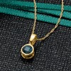 Pure Collection by Ross-Simons 0.26 Carat London Blue Topaz Pendant Necklace in 14kt Yellow Gold - 3 of 4