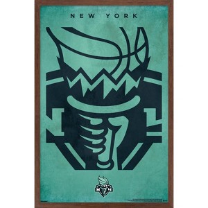Trends International WNBA New York Liberty - Logo 25 Framed Wall Poster Prints - 1 of 4