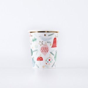 Meri Meri Festive Pattern Cups (Pack of 8) - 1 of 4