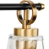 Progress Lighting Cassell 2-Light Vanity Fixture, Vintage Brass, Clear Glass Shades: Luxe Industrial & Transitional Style, Damp Rated. - 4 of 4