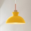 Rennnsan Veorix 11"W 1-Light Dome Wood Modern Dimmable Pendant - 2 of 4