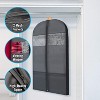 Plixio 54" Black Garment Bags for Travel or Hanging Clothes Storage - Suit Bags Carriers Covers for Men & Women - Dresses, Shirts, Fur Coats, Jackets - 2 of 4