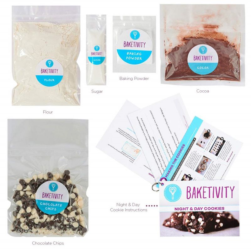 BAKETIVITY Kids Baking DIY Activity Kit - Bake Delicious Chocolate Chunk Cookies with Pre-Measured Ingredients – Best Gift for Boys & Girls Ages 6-12, 3 of 8