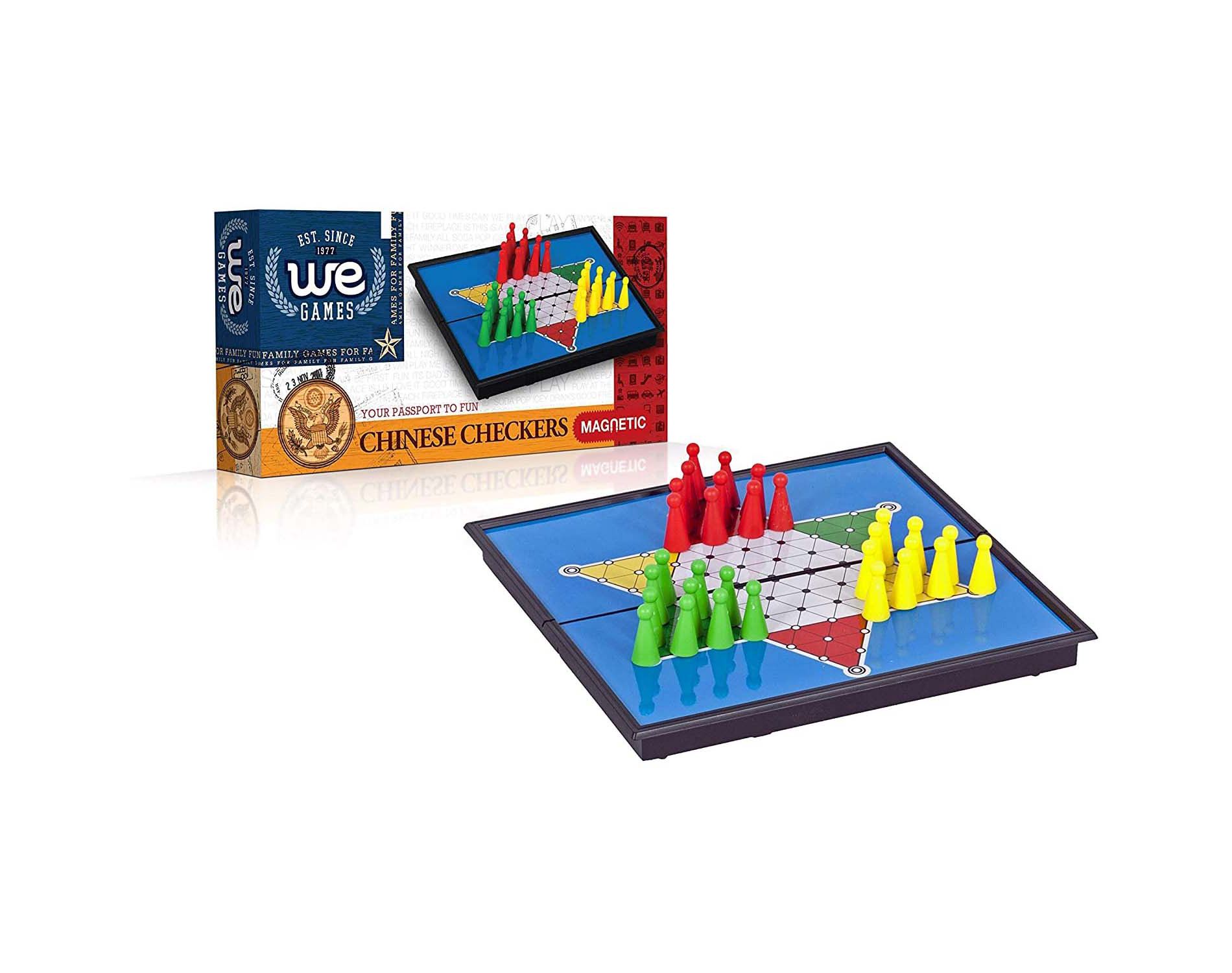 WE Games Magnetic Folding Travel Chinese Checkers Board Game