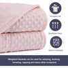 Weighted Blanket 48x72, 15lbs Twin, Pink, Cooling Breathable Minky, Glass Beads - 4 of 4