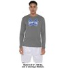 Hampton University Adult Sport Long Sleeve Primary Logo, Athletic Heather - 3 of 4