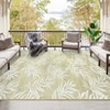Indoor Outdoor Rugs Bamboo Palm Leaves Weather Resistant  UV Resistant Patio Rug Washable Stain Resistant Non-Slip Patio Carpet - 2 of 4