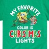 Boys' - SpongeBob SquarePants - My Favorite Color Is Christmas Lights Short Sleeve Graphic T-Shirt - 2 of 4