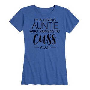 Women's - Instant Message - I'm A Loving Auntie Short Sleeve Graphic T-Shirt - 1 of 4