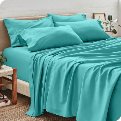 Queen Turquoise 6pc Microfiber Sheet Set By Bare Home : Target