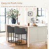 Arceso 1pc Counter Height Bar Stools, Modern Counter Stools Upholstered Barstools, with Curved Backrest and Arms - 4 of 4