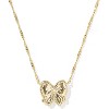 Elegant Bow Pendant Necklace Short Fashion Jewelry for Women GOLD - IVORY MOTHER OF PEARL - 2 of 4