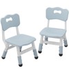Adjustable Kids Chair Set of 2, 3-Level Height Toddler Chairs for Ages 2-6, Stackable Plastic Child Chairs for Home, Classroom, Nursery, Indoor Use - 2 of 4