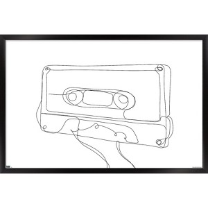 Trends International LINE AND BRUSH - Continuous Line Cassette Framed Wall Poster Prints - 1 of 4