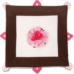 Pavilion Gift Company - Strawberry Sundae - 13" x 13" Lovie Blanket - Throw Blankets - 1 of 2