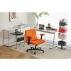 Okak Modern Velvet Office Chair with Padded Back, Desk Chair with Adjustable Armrest and Back, Comfy Chair for Office, Study - 3 of 4