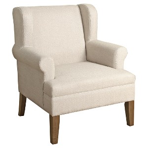 Emerson Wingback Accent Chair - Alabaster White - HomePop