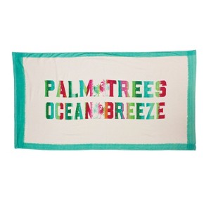 Beachcombers Palm Trees Ocean Breeze Towel - 1 of 2