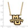 Black Bow Jewelry 14k Yellow Gold Plated Sterling Silver Marquette Golden Eagles NCAA Necklace 18 Inch - 3 of 4