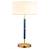 Hudson and Canal 25" Tall 2-Light Table Lamp with Fabric Shade - 3 of 4