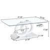 Lyngins Modern Minimalist Glass Coffee Table – Clear Glass Top, MDF Base, Circular Support Structure, Eco-Friendly Center Table & Living Room Table - 2 of 4