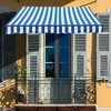 Aoodor 10' x 8' x 5' Retractable Window Awning Sunshade Shelter,Polyester Fabric,with Retractable Brackets and Two Wall Bases - 3 of 4