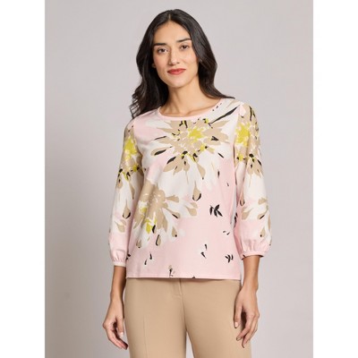 Printed Puff Sleeve Top