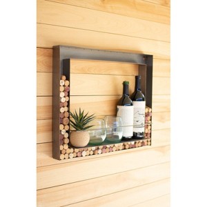 Kalalou CQ7493 Wall Bar and Wine Cork Holder, Brown - 1 of 1