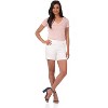 Rekucci Women's Secret Figure Pull-On Jean Shorts with Slim Cuff – Casual Mid-Rise Summer Shorts - 4 of 4