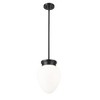 Gideon 1-Light Pendant - Vintage Chic Steel Fixture with Opal Glass Shade, Dimmable, Damp Rated - 3 of 4