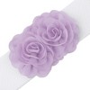 INSPIRE CHIC Women's Large Chiffon Rose Double-Flower Elastic Stretch Wide Corset Waist Belt 1 Pc - 2 of 4