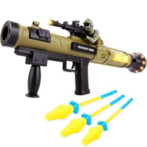 ArtCreativity Light Up Toy Rocket Launcher, RPG Gun with 3 Foam Rockets - 1 of 4