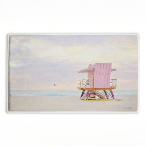 Stupell Industries Pink Serene Beach Hut Printed Plush Bathroom Floor Mat, design by Seven Trees Design - 1 of 4