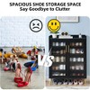 Shoe Cabinet with Glass Doors, 5-Tier Entryway Shoe Organizer Storage Rack - 4 of 4