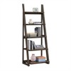 YONWAY 5-Tier Shelves, Bookshelf, Storage Rack, Bookcase with Rubber Wood Frame, Ladder Shelf for Living Room, Home Office, Kitchen - 4 of 4