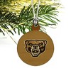 Oakland University Primary Logo Mini Small Tiny Wood Christmas Tree Holiday Ornament - 3 of 4