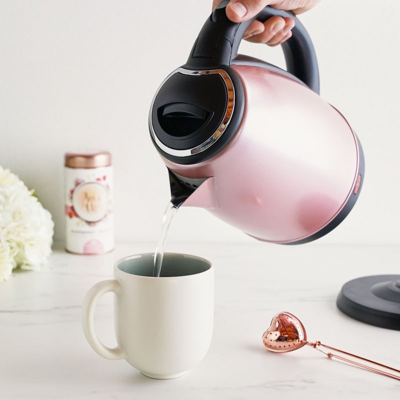 Pinky Up Parker Electric Tea Kettle - Cordless Kettle Stainless Steel Hot Water Boiler in Rose Gold - 56oz Set of 1, 4 of 11