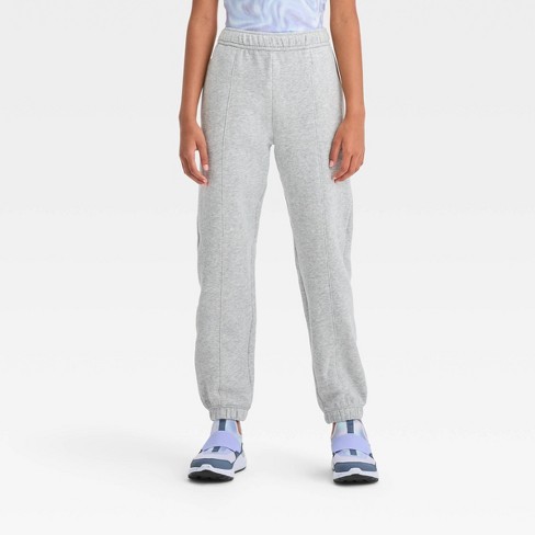 Girls' Fleece Joggers - All In Motion™ Heathered Gray S