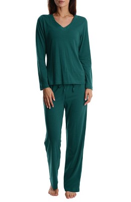 Blis Women's Long Sleeve Super Soft Sleep Pajama Set Emerald 1x : Target