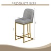 NicBex Modern Bar Stools Set of 2,Counter Height Bar Stools with Soft Padding,Bar Chairs with Metal Legs,Barstools for Kitchen Counter,Dining - 3 of 4
