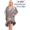 LA LEELA Women's Summer Vacation Holiday Wear Open Front Boho Beach Beachwear Duster Cardigan XL-XXL Jet Black_AB968 - 2 of 4