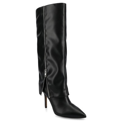Journee Women's Runa Knee High Zipper Shaft Boots