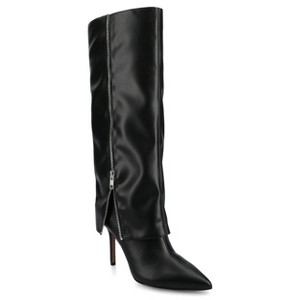 Journee Women's Runa Knee High Zipper Shaft Boots - 1 of 4