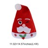 Unique Bargains Christmas Hat Winking Santa Hat Polyester Non-Woven Fabric Red 11.02"x14.57" 1 Pc - 3 of 4