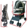 Itopfox 4 Wheel Lightweight Foldable Pet Stroller for Dogs Cats Up to 30lbs, Compact Portable Jogger All Terrain Travel Gear for Medium Small Pets - 2 of 4